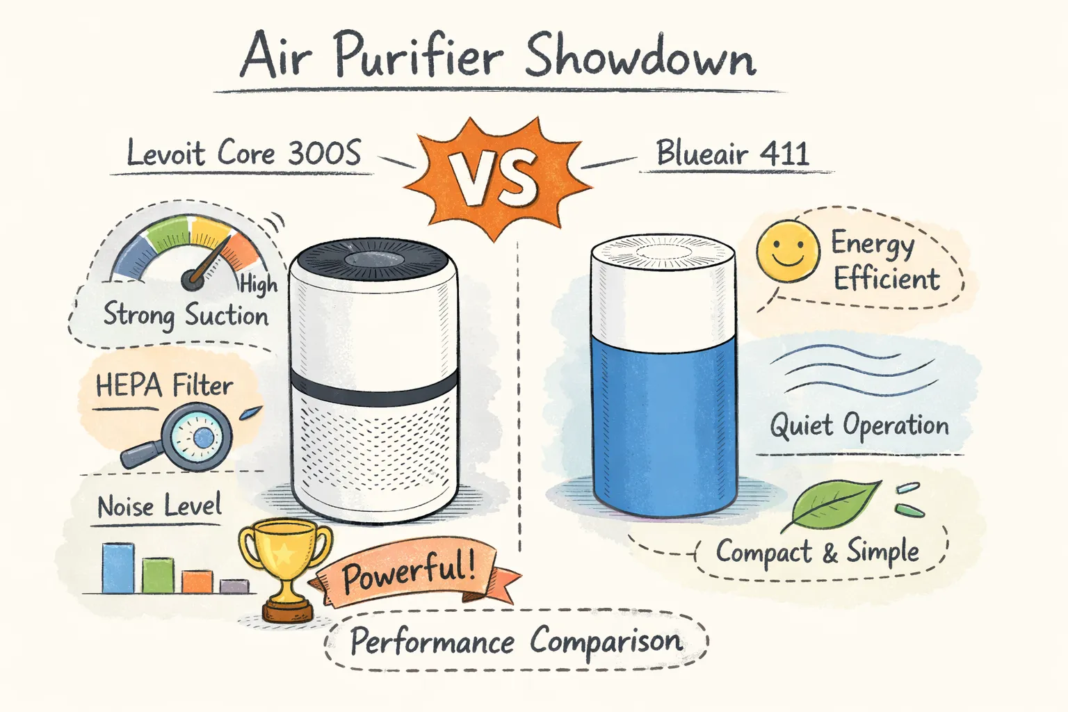 Levoit Core 300S vs Blueair 411: Performance Comparison